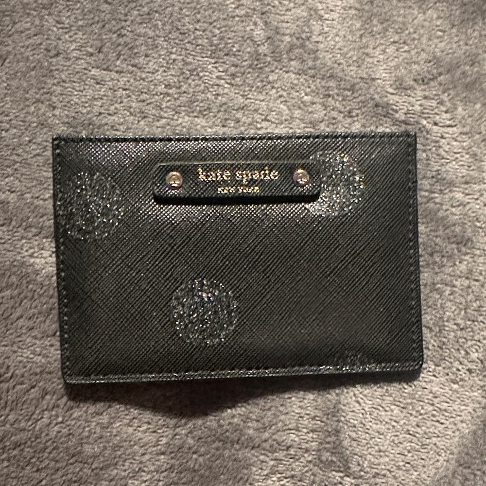 Kate Spade Black Textured Card Case